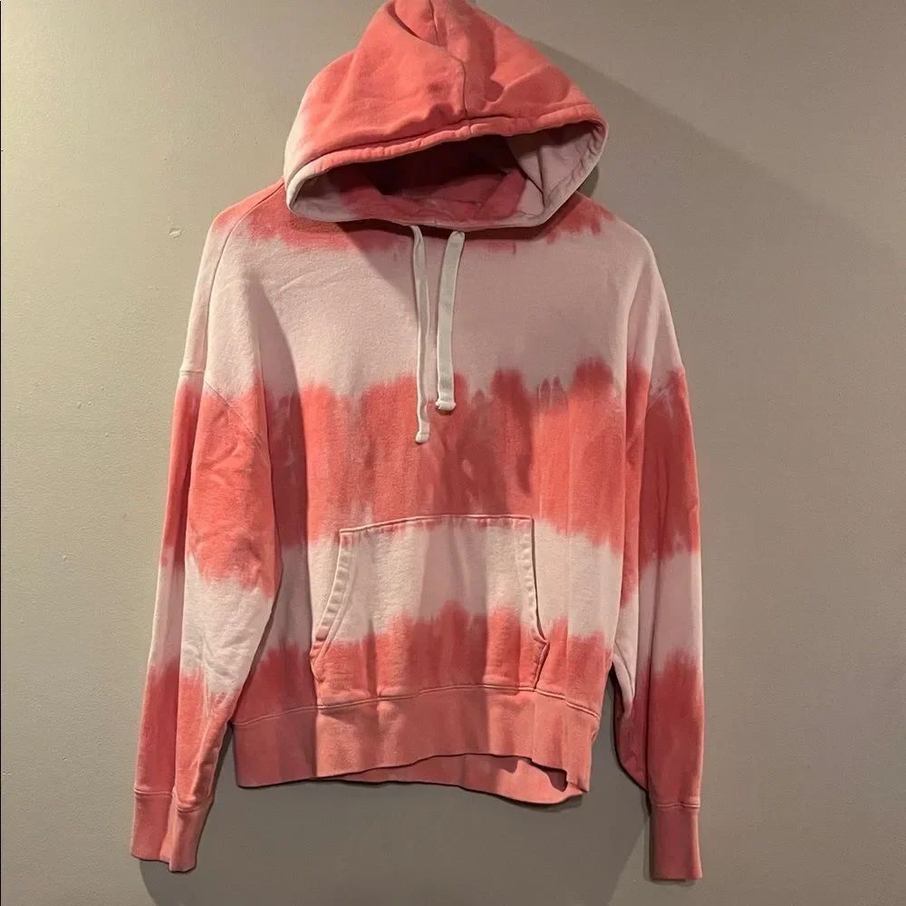GAP Pink and White Tie-Dye Hoodie